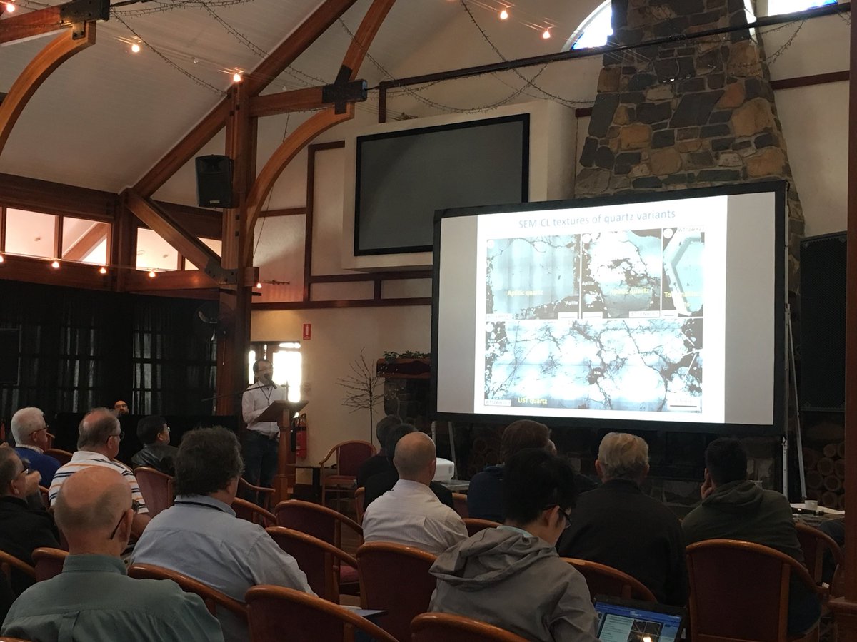 Wei Hong presented his latest research results on USTs at the EGRU Sn-W-critical metals conference today #tmvc_utas #CODES #tin #UST