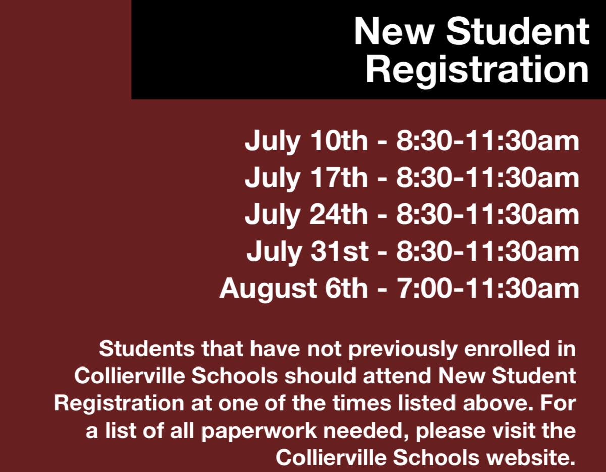 CHSDragons's tweet image. New Student Registration Information - If you are a new student to Collierville Schools click on the link to see registration times and information. edl.io/n1059363