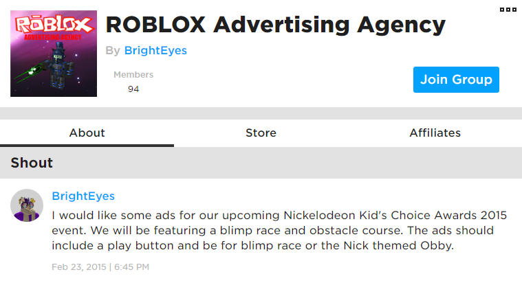 Ivy On Twitter Stumbled Upon This Roblox Group Owned By Brighteyes And In It Remains An Old Shout From 2015 Information About The Unreleased Kca Event Https T Co Ywuygej8g2 - roblox nickelodeon kids choice awards prizes