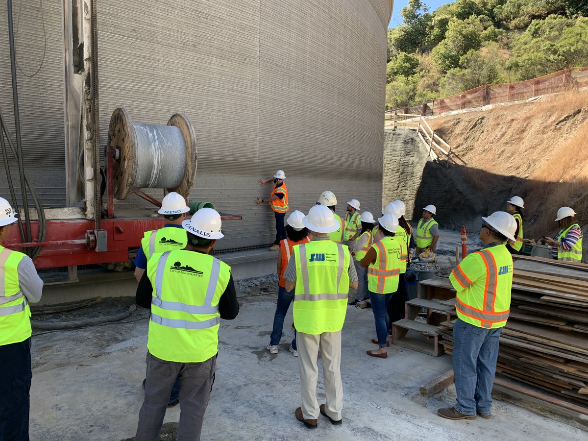 sjwaterco's tweet image. Today we presented an in-depth overview and tour of our massive, state of the art #BelgatosTanks project to @valleywater and local water retailers. Special thanks to our partners @DNTanks &amp;amp; @OveraaConstruct
#infrastructure #systemreliability #firesafety #fireprevention #community