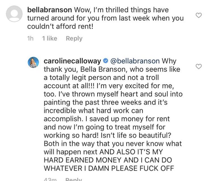 CAROLINE WHO COULD NOT AFFORD THE 2 DOLLAR SUBWAY FARE IS NOW WASTING THE MONEY SHE EARNED ON AN EXPENSIVE CROSS CONTINENTAL TRIP SO SHE CAN PRETEND SHE IS STILL IN COLLEGE AND I MUST SCREAM