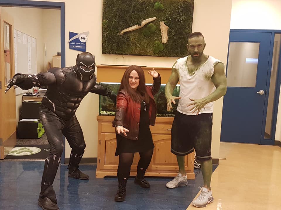 Administration: End Game! All the best to these 3 super heroes in their next mission as they set out to their new head quarters. Education’s mightiest heroes - we salute you! 📷: <a href="/STJPIICATHOLIC/">St. JPII Catholic</a> #ecsrd #alwaysacrusader