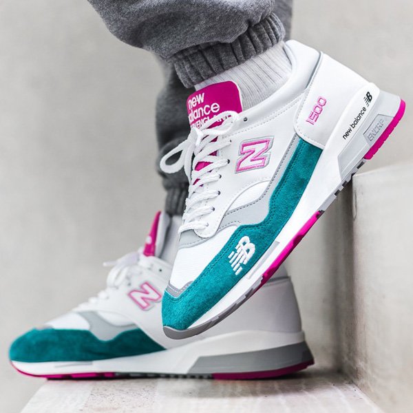 new balance 1500 white pink teal