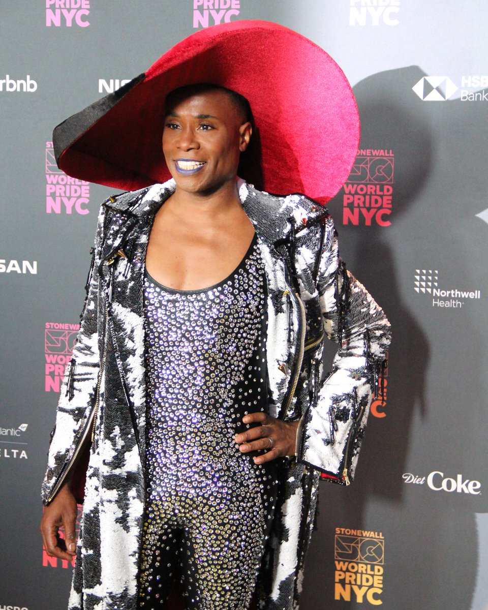TravelinPride's tweet photo. The category is.... #Serving looks on that  #Rainbow Carpet for the #WorldPride2019 and #Stonewall50 Opening Cermony. And who better to do it then @thebillyporter. #Pose! #GayPride. #LGBTPride. #Gay. #Lesbian. #Bisexual. #Transgender. #NYCPride. https://t.co/5hYjcrmDgi