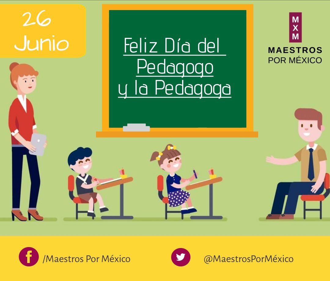 ColimaMxM's tweet photo. ✅ Los pedagogos trabajan para mejorar los procesos de enseñanza y aprendizaje. Su labor es importante no sólo para el sector educativo, sino para otras actividades, servicios e industrias.👩🏻‍🏫👨🏼‍🏫👩‍💻👨🏻‍💻
😘 Feliz #DíaDelPedagogo/a🎉🎊 https://t.co/8Mf2Anhy1Y
