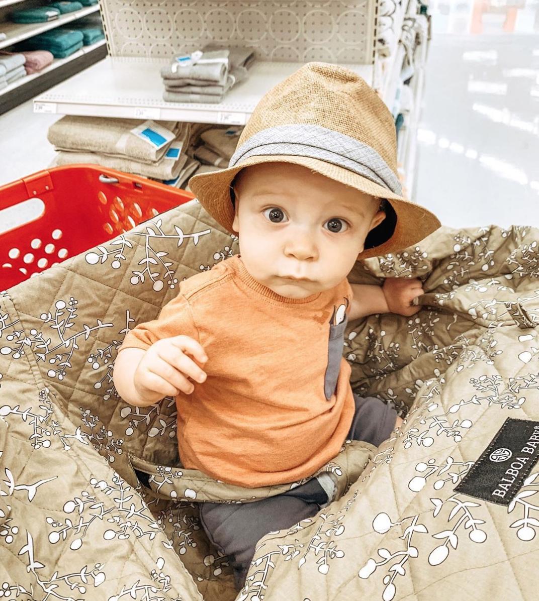 "Because it’s a #baby in a #fedora. 😍😂" - @katieschulzjohnston via IG
#target
#targetshopping
#shoppingcartcover
#balboababy