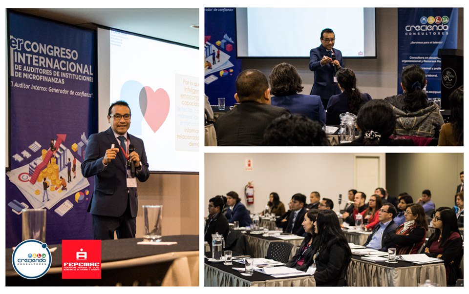 Creci_Endo's tweet image. 20 de junio, participamos con la conferencia 'Inteligencia Emocional-Habilidades Blandas' en el '1er Congreso Internacional de Auditores de Instituciones de Microfinanzas' organizado por #FEPCMAC a quienes agradecemos su invitación y confianza.
#InteligenciaEmocional @Endo_Jorge