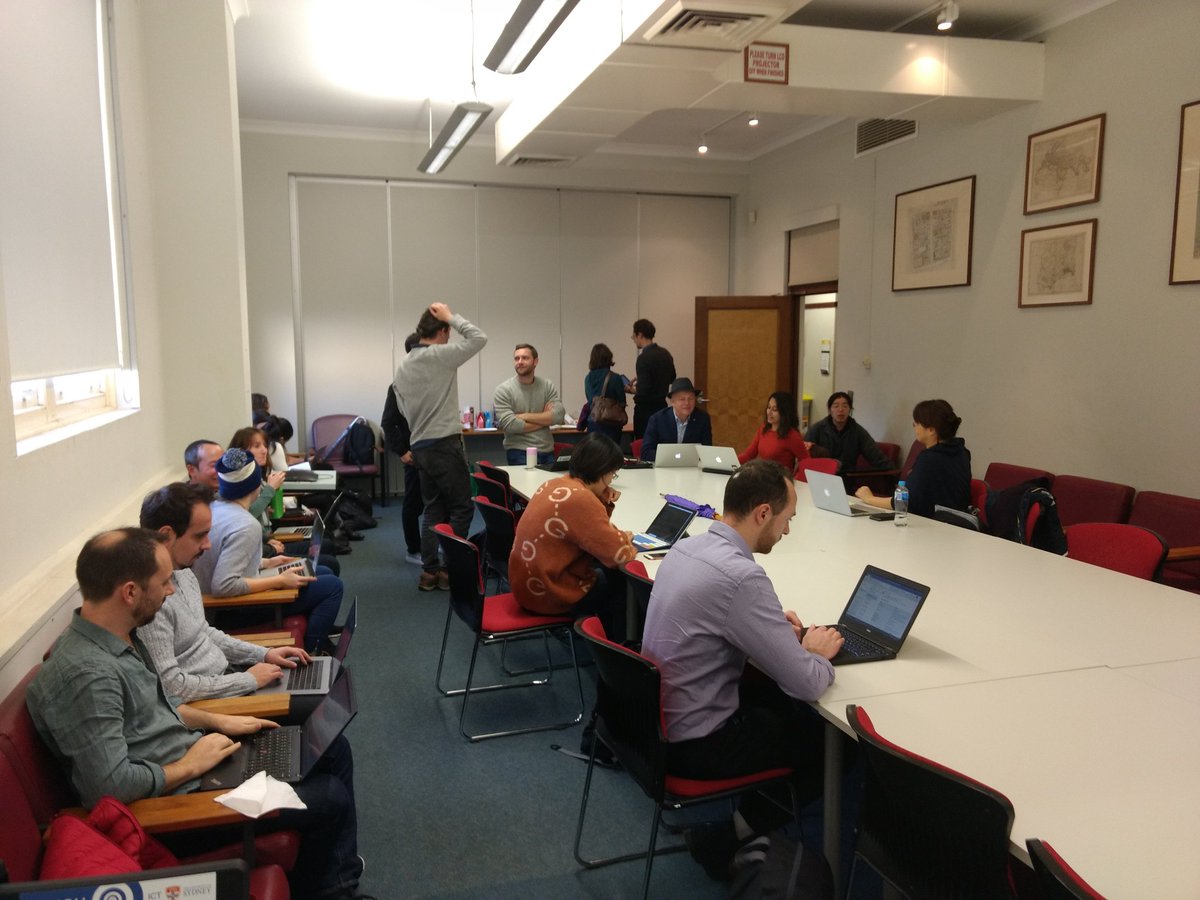 BenRMather's tweet photo. Great turnout to the @Sydney_SIH #HackyHour hosted in @sydneyunigeo! Check out https://t.co/WPRKKE2Us7 for all the upcoming training courses and future Hacky Hours! https://t.co/g7PDp8b87V