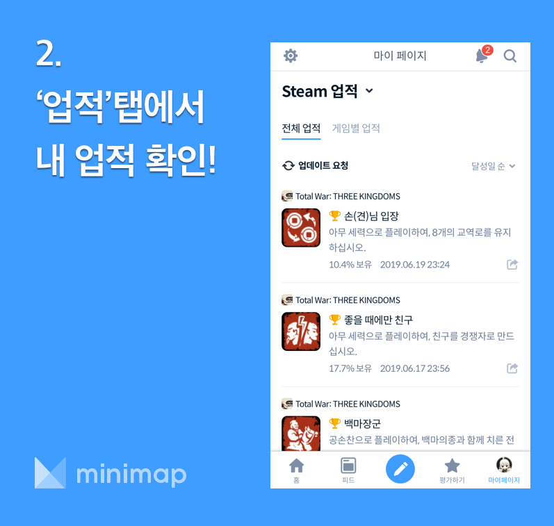 minimap_net's tweet photo. #공지 #이벤트 #업적공유
미니맵에 플스와 스팀 계정 연동 기능이 업데이트 되었습니다~! (와~~~)
업적 달성 사연을 공유해 주신 분들을 대상으로
치킨 한 마리와 커피를 드리는 이벤트를 준비했어요
재밌는 업적사연 많이 공유해 주세요❤️
https://t.co/UAaL6COEZv https://t.co/Qj8T0GySOb