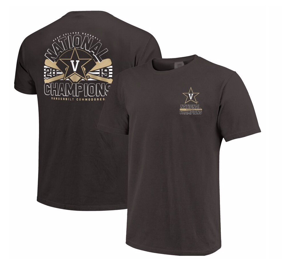 BarstoolVandy's tweet image. Attention all Commodore Fans! In honor of the @VandyBoys victory tonight, we are giving away a free 2019 National Champions t-shirt! Simply like, retweet and give us a follow (if you aren’t currently) to enter for your chance to win! Winner will be announced Friday at noon C.T.