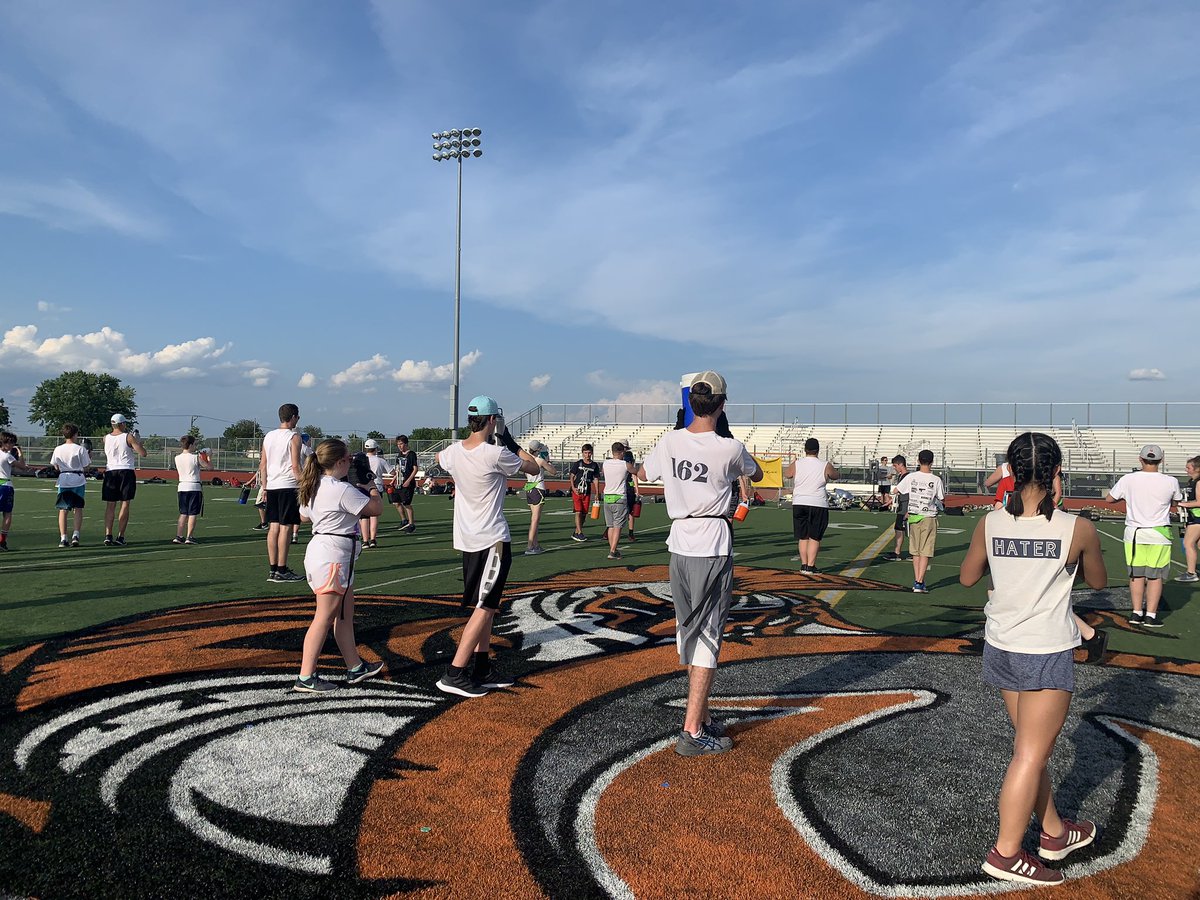 LWMarchingBand's tweet photo. The 2019 season of the Lincoln-Way Marching Band is underway! We love utilizing @udrillbook this year as a powerful means for our students to learn the show! #boa2019 #lwmb #dotsallday https://t.co/h38lGUREup