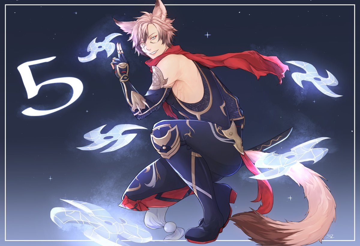 _meowmd's tweet photo. Happy 5 days till Shadowbringers and 1 day till EA! 
Ninja's looking good with their new jutsu (and trick attack)

THANK YOU TO @raehira_FFXIV for organizing and having me for this project!
More countdown art➡️@FFXIVshb_cd 

#FFXIV #FFXIVshbcountdown #FF14 https://t.co/M13W1YJdoe