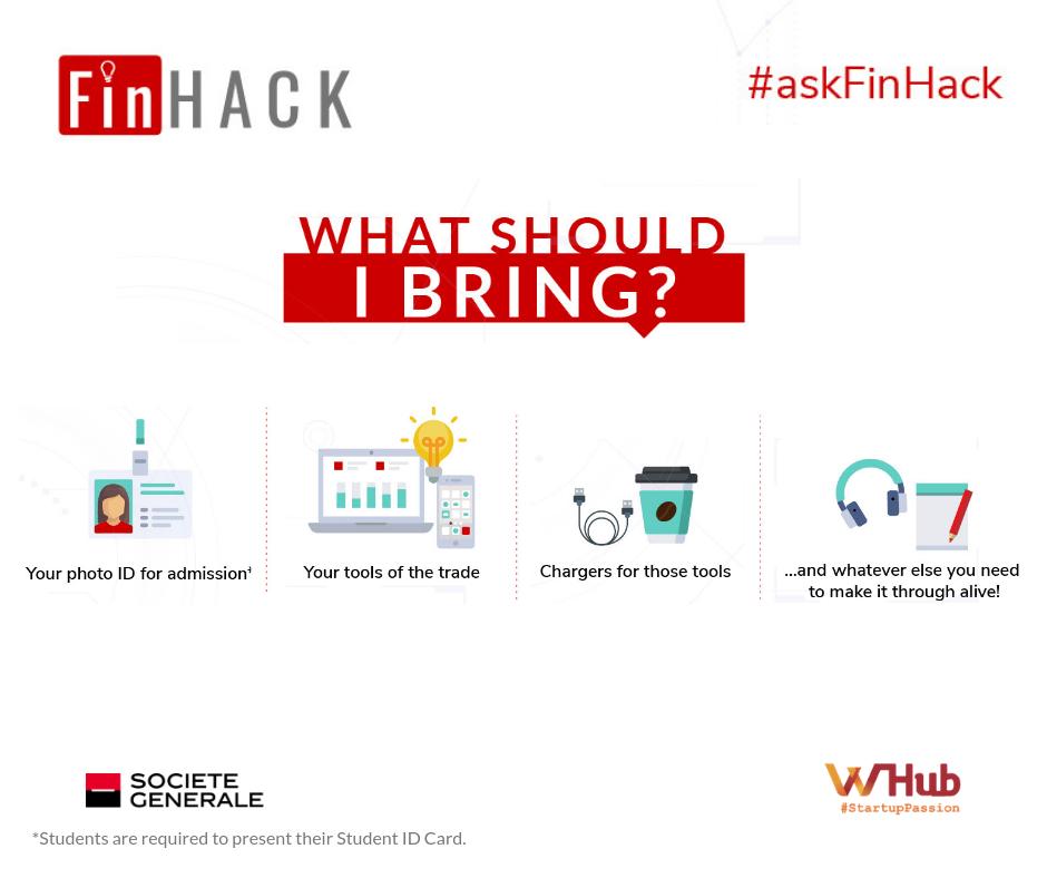 finhackhk's tweet image. 1 day to go for #FinHACK2019 - the #FinTech #Hackathon!
Don't forget the essentials! Checklist: whub.io/s/hnRlV9Q

Coorganized by @SocGen_HK and @whub_io
Venue: @bitworkasia

#finhack #whub #startuppassion #askfinhack #digitalbanking #cybersecurity #greenfinance #blockchain