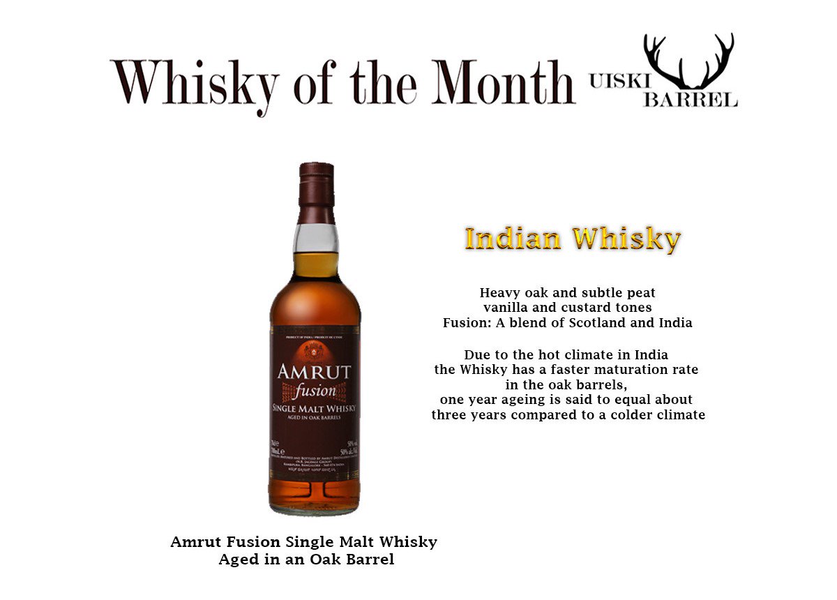 UiskiBarrel's tweet photo. Whisky of the Month: Amrut Fusion Single Malt Whisky
Fusion: A blend of Scotland and India
https://t.co/hDyvJ6DtzC
https://t.co/xyNhs9mzfw

#uiskibarrel #whisky #whiskey #whiskyofthemonth #recommendations #amrut #indianwhisky #blogger #spirits #barandwine https://t.co/5SaBYT3IXj