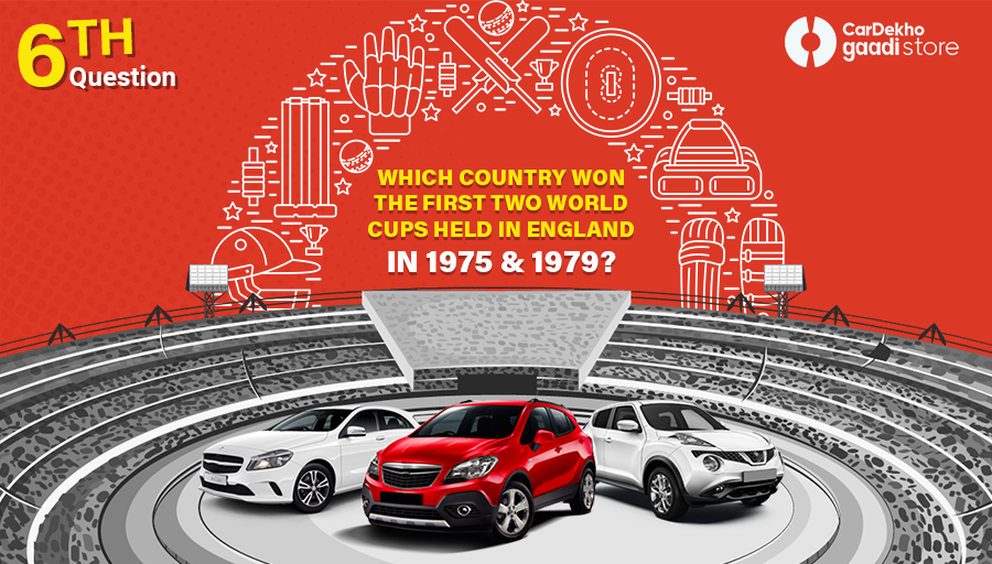 gaadi's tweet image. Give the correct answer and win a gift voucher worth Rs. 500! Leave your answers in the comment section below. #GaadiHaiNa #ContestAlert #Question6  
*T&amp;amp;C Apply 

#WorldCup #CricketWorldCup #Cricket #CWC19