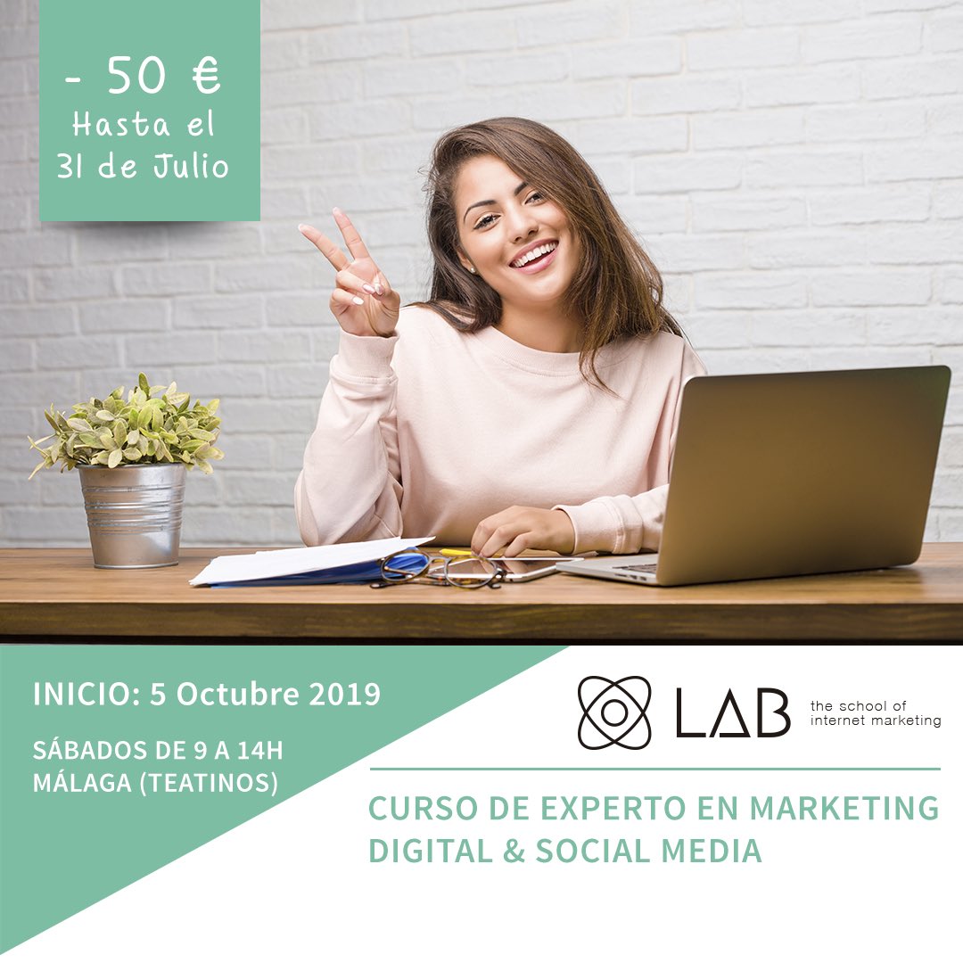 LabSchoolES's tweet image. Nueva Edición del Curso de Experto en Marketing Digital &amp;amp; Social Media.   

🏫Curso 100% práctico y presencial en #Teatinos, #Málaga.
🗓 5 de Octubre - ⏰Clases Sábados de 9 a 14 horas

labschool.es/curso/experto-…