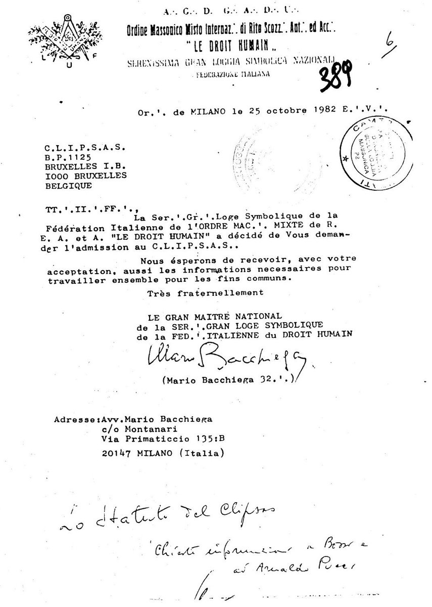 Wikileaks_Ita's tweet photo. #GelliFiles Massoneria a Bruxelles #clipsas #Serenissima GL (1982) https://t.co/2ADRC1yu3O