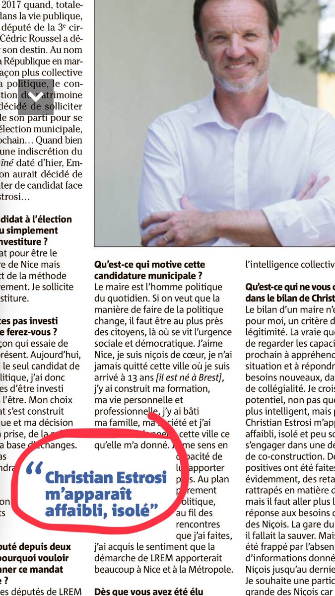 phsoussi's tweet photo. Cher @CedricRoussel06, est-ce une candidature à la mairie de #nice06 ou une candidature à la succession de @ECiotti pour le prix de l'humour politique? #LREM #LREM06 https://t.co/6EMO783e2C