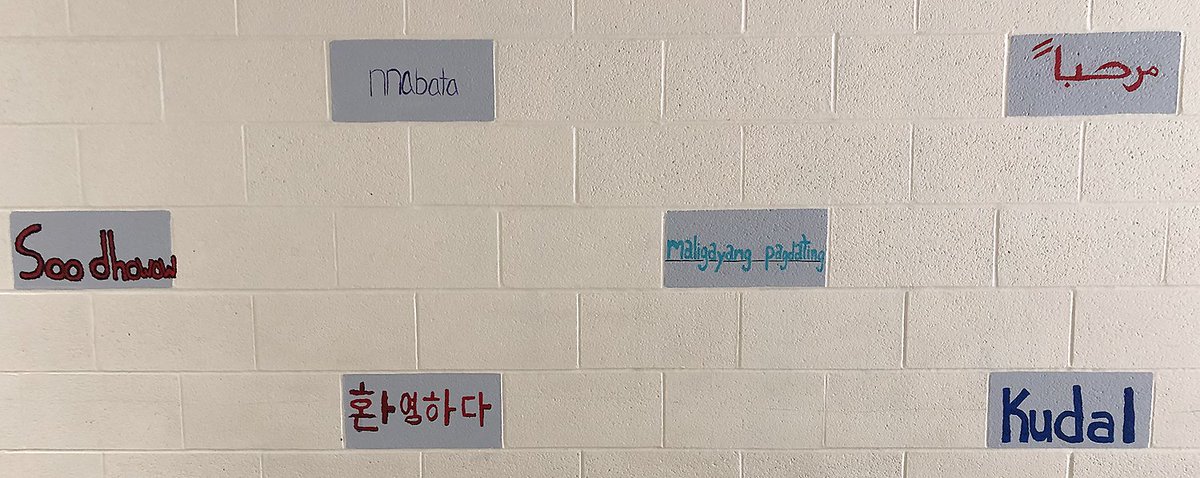 Essex Westford SD (@essexwestford) on Twitter photo Members of the Diversity Club at <a href="/EHS_VT/">Essex High School</a> painted "welcome" in different languages in a hallway at the school! #EWSD Members of the Diversity Club at <a href="/EHS_VT/">Essex High School</a> painted "welcome" in different languages in a hallway at the school! #EWSD