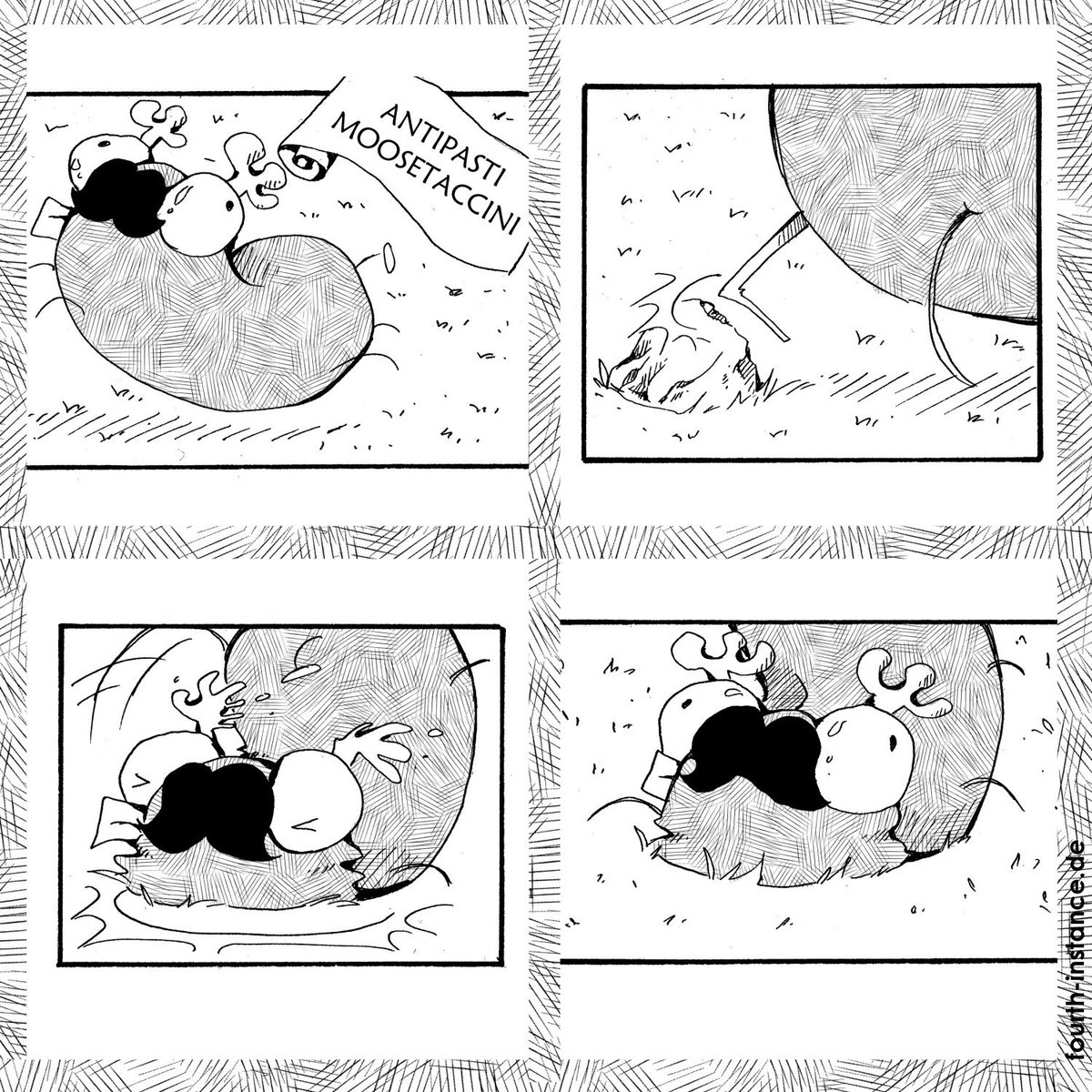 HasiAnn4I's tweet image. Antipasti Moostaccini #moostache

Full Manga: fourth-instance.de/manga-epos/
#fourthinstance #webcomic #minicomics #minicomic #webcomics