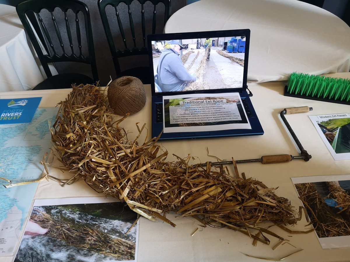 A simple cheap elver pass idea using straw rope. Could this be implemented in the Glaven? #SEG10Y #EuropeanEel #Norfolk