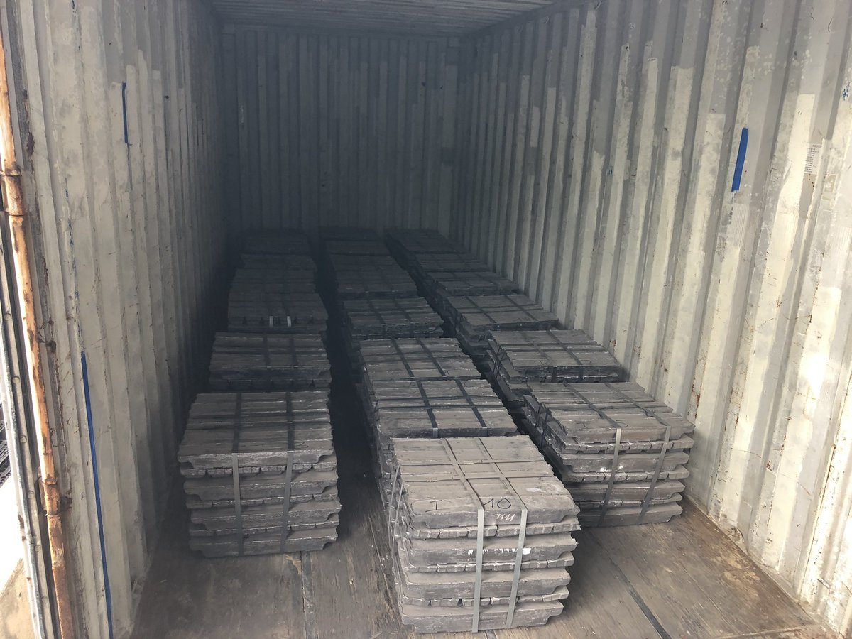 HTPLGLOBAL's tweet image. loading done of remelted lead ingots to Mumbai,India.