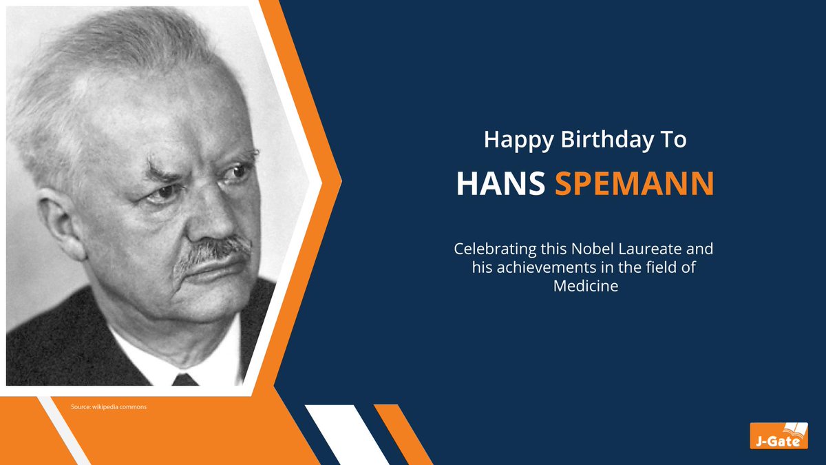 jgateplus's tweet photo. Wishing a very happy birthday to #NobelLaureate
 Hans Spemann
 #research #JGate #science #technology #medicine https://t.co/wD9iMMndnP