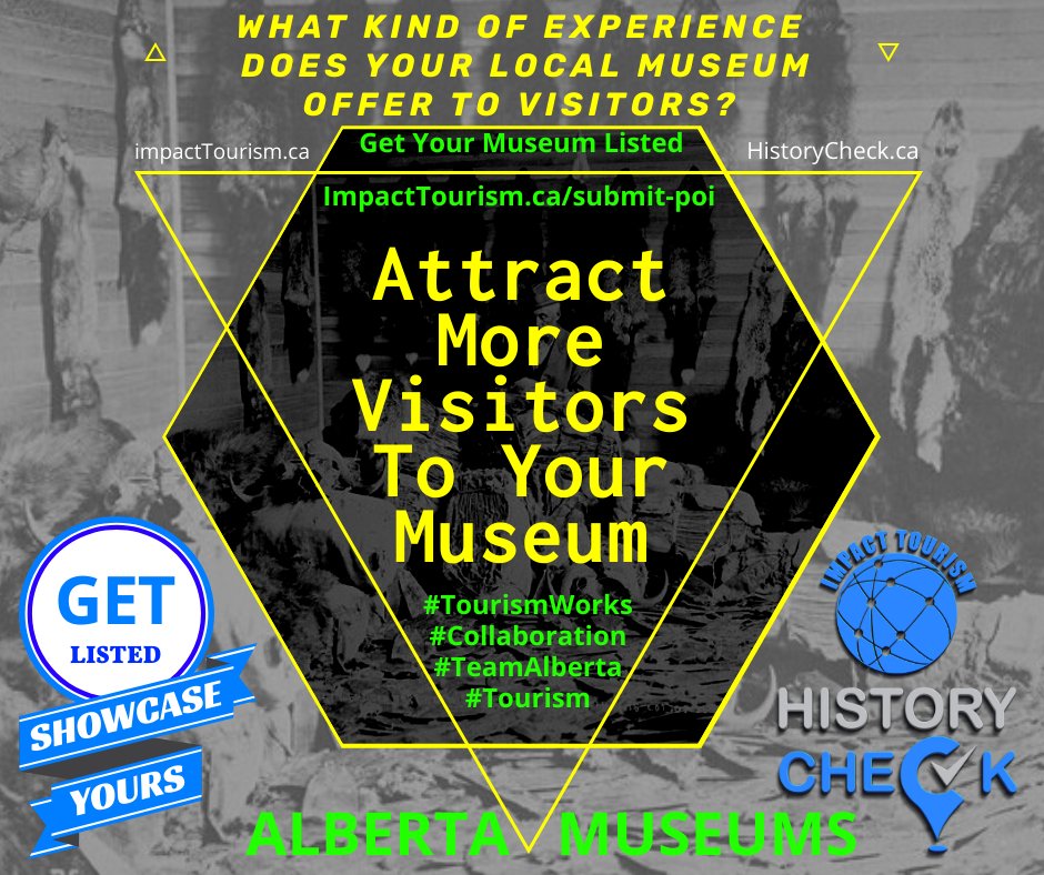tourism_impact's tweet photo. Alberta Historical Resoures Societies => Attract More Visitors! Entice Travelers - Get Your Museum or Society Listed https://t.co/Cej2ECr4wx
#Alberta #RuralAlberta #ABnorth #ABsouth #ABseniors #Arts #Paintings #RainyDays #ArtHistory #Pioneers #Settlers #YYChistory #yeg #yyc https://t.co/vFygk8f29k