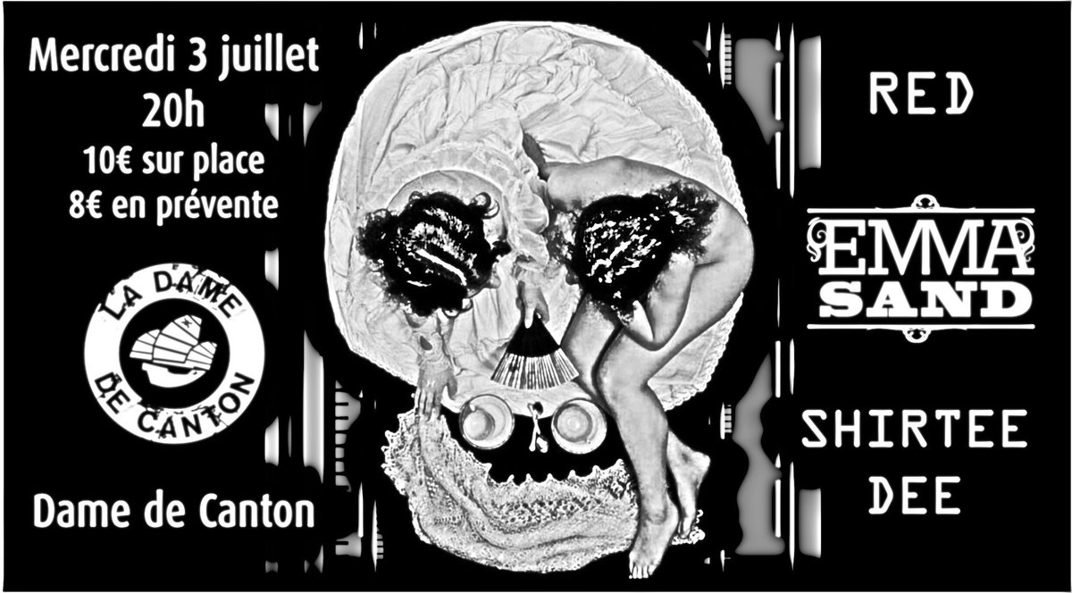 Emma_Sand_Band's tweet photo. Concert Red // Emma Sand Group // Shirtee Dee - La Dame de Canton Mercredi 3 Juillet 20h - https://t.co/3bF7eBRRKS https://t.co/KZzF71Gv6p