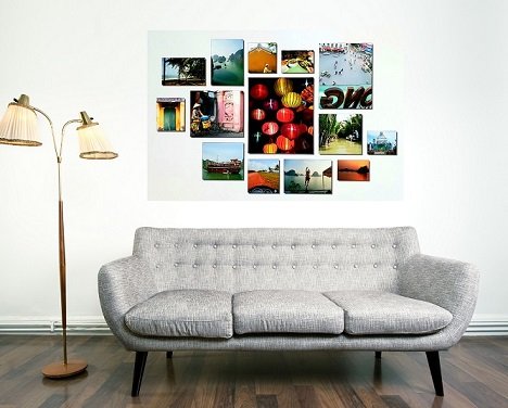 Create a gallery style photo collage with PosterCandy in a few simple steps.
 It's a great way of displaying your images and looks amazing. All you need are 14 great photos. Find the template under Custom Collages size 61 x 91cm horizontal. 😀😍