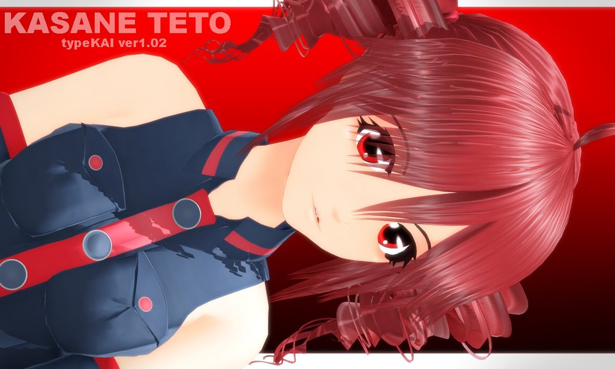 kai20june's tweet photo. #見た人も重音テトを無言であげる
あとこっちも。
#UTAU #MikuMikuDance #重音テト #カイ式 #typeKAI #MMD #3D #KasaneTeto https://t.co/tc4mXO1hIB
