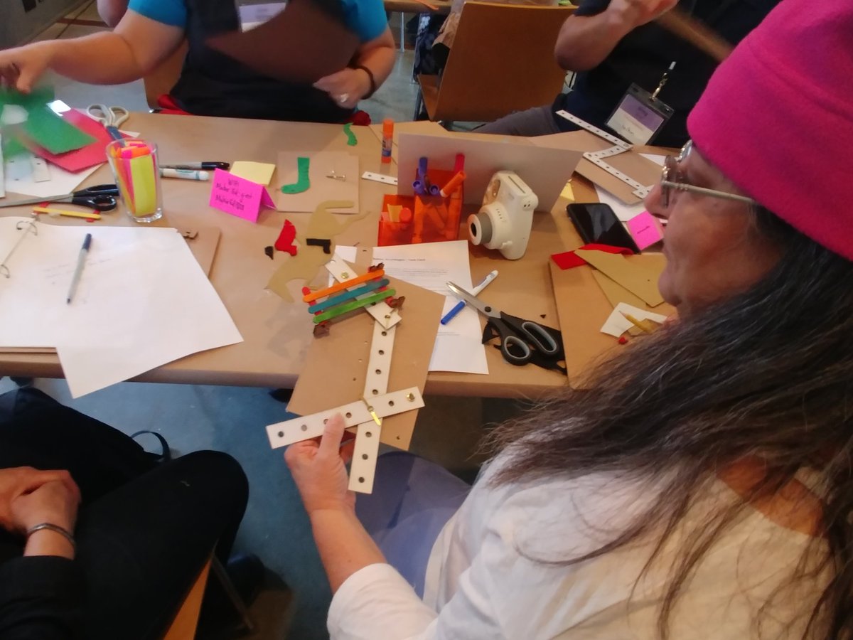 doramedrano777's tweet photo. Again-it was amazing to see the creativity of #MakerEdInstitute participants flourish under the time constraints of the project. They were able to use ratio language to describe the motion of their linkage creation, while problem solving, iterating, collaborating, etc @MakerEdOrg https://t.co/J6zmgFqxUD