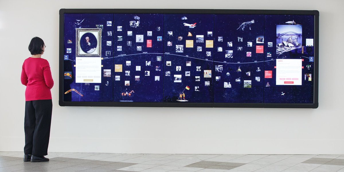 lightwellstudio's tweet photo. Throwback to the Defining Moments Discovery Wall at @nma - this 5-screen touch wall that highlights defining moments in Australian history. See more about the work at
https://t.co/0eETiBEUcd
#OurNMA #interactivemedia #touchwall #museum #lightwell https://t.co/Lh1jfPp43u