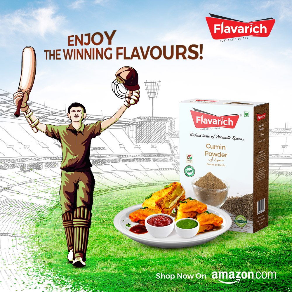 soflavarich's tweet photo. Complete your exciting cricket evening with tempting snacks made from Flavarich Spices. #soFlavarich #CricketTimeSnacks #IINDvsWI #CWC19
Shop Now:
Amazon:https://t.co/bq3oHeBPqu
Flavarich: https://t.co/lGdbY6X7fx
#TeamIndia #Cricket #Food #DailyDeliciousDishes #ThursdayThoughts https://t.co/AZYAQy9Api