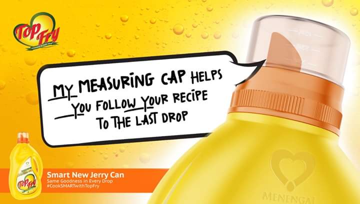MenengaiOil's tweet photo. If you ever forget the name, just remember the orange cap. Top Fry has a SMART new design for all you smart cooks! #CookSMARTwithTopFry https://t.co/mPgjyzxqFX