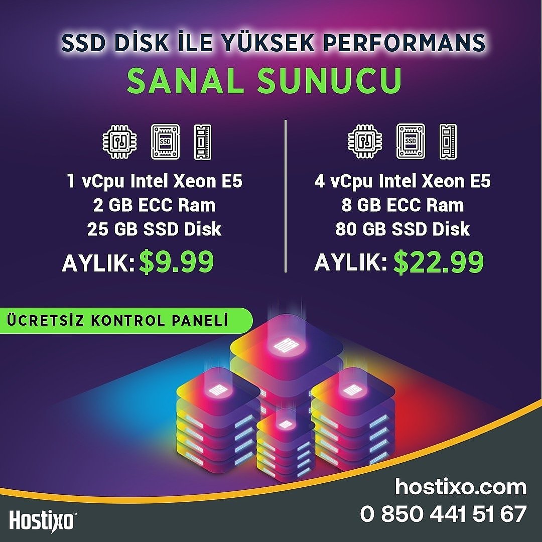 🚀 Yeni Nesil Ekonomik Sanal Sunucular ile Hosting Limitlerinden Hemen Kurtulun.
🎉 Web Sitenize Güç Katın !
👉 Hemen inceleyin;  hostixo.com/sunucu/sanal-s…

#sanalsunucu #sunucu #server #vps #vds #cloudhosting #cloudserver #bulutsunucu #dedicated #datacenter #hostixo