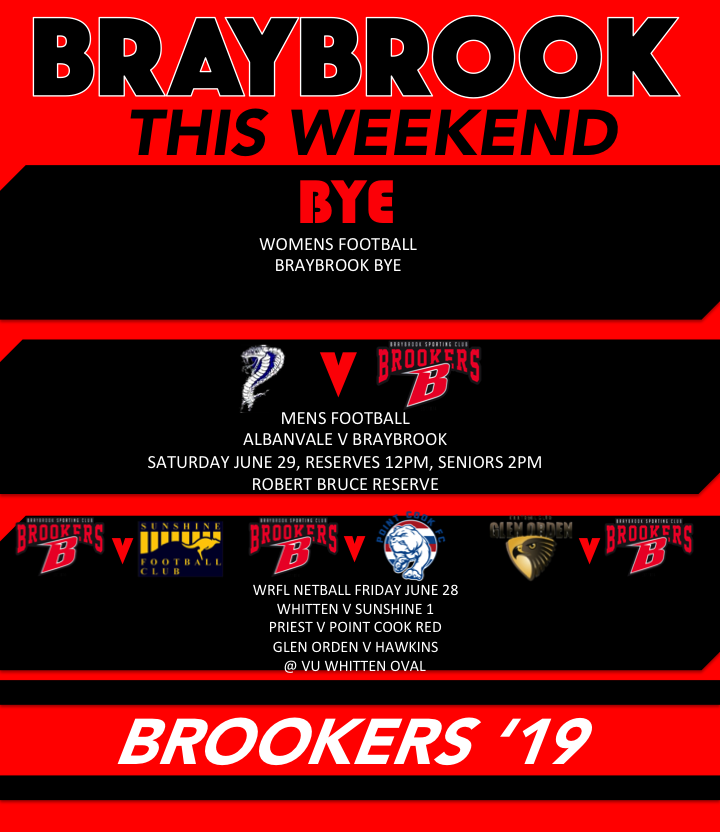 BraybrookSC1874's tweet photo. Big night of netball Friday night at Whitten oval and a Massive away game against in form Albanvale this Saturday 
#wrfl #braybrooksportingclub https://t.co/jIIwvO4bKd