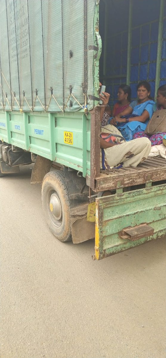 TrLayout's tweet photo. @blrcitytraffic Today carrying passengers in goods vehicles booked the case. https://t.co/ZQHyIrd5VH