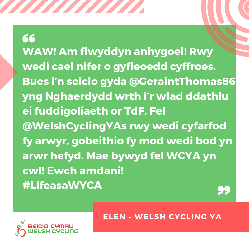Up today from our current Young Ambassadors, we have Elen Govier and Thomas Delomotte...

It’s as simple as clicking the link and filling out the application pack NOW to become a Welsh Cycling YA:
britishcycling.org.uk/article/201806…  🚲

Follow us:<a href="/WelshCyclingYAs/">WelshCyclingYA's</a>
 
#LifeasaWCYA