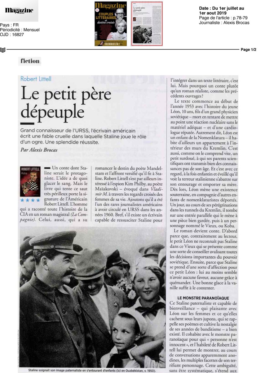 EditBakerStreet's tweet photo. {LA PRESSE EN PARLE}
Alexis Brocas a aimé Koba, dans @Le_NML ! 
"#RobertLittell ne viole pas l’histoire : il lui applique un traitement inédit, la soumet à une érotique juvénile. Non seulement son enfant est beau, mais
il ne ressemble à aucun autre."
#conte #lecture @pollen_pl2d https://t.co/X2uokM2vg5