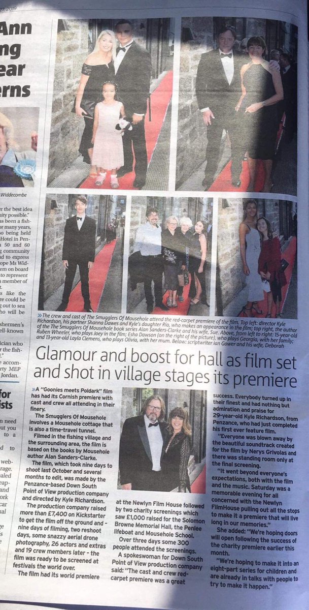 Smugglers_Film's tweet photo. Thank you @OliVergnault for the story in this week’s @CornishmanPaper #TheSmugglersOfMousehole #FilmPremiere @NewlynFilmhouse #cornwall https://t.co/rSY5QJPEoM