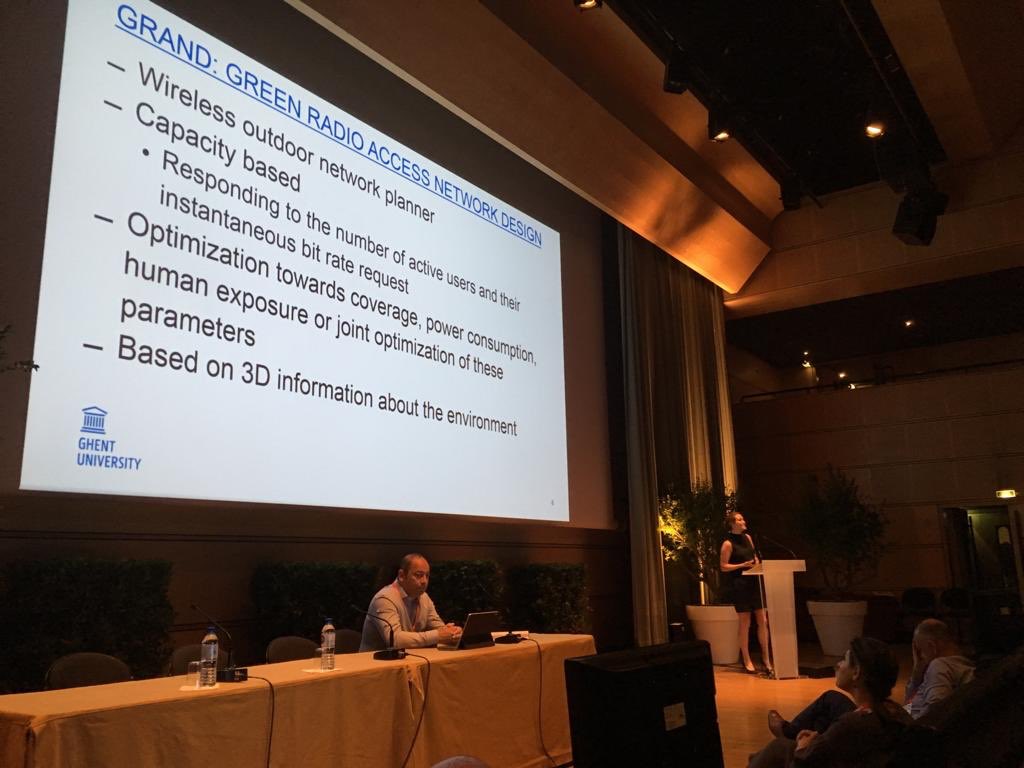 Margot_Deruyck's tweet photo. Always excited to talk about our green network planner... this time during the #bioem2019 plenary session on 5G real-life exposure assessment #networkplanner #5G #massivemimo #exposure #Montpellier https://t.co/xaOwgwOKos