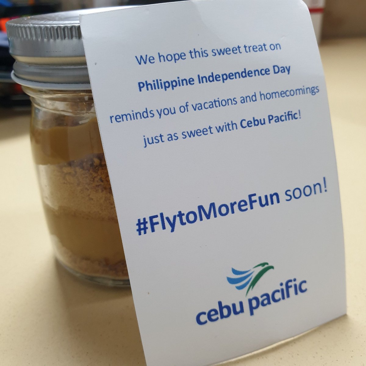 Hello <a href="/CebuPacificAir/">Cebu Pacific Air</a> thanks for making our day a little bit sweeter :)  #happyindependenceday #Flytomorefun 
#Philippines <a href="/CNBC/">CNBC</a> <a href="/ttnworldwide/">Travel&Tourism News</a>