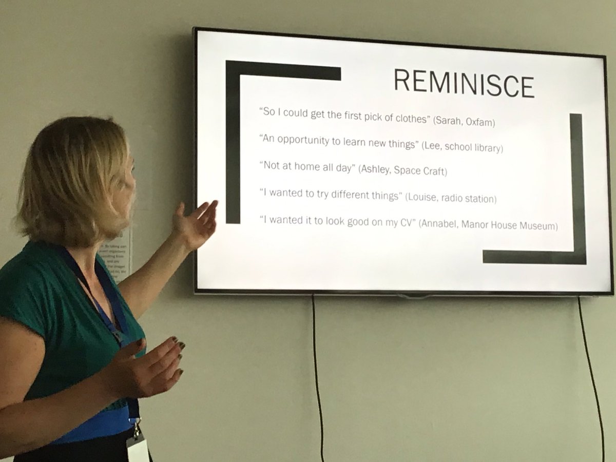 FHowardNG's tweet photo. Narratives and reminiscence on volunteering from Annabel @doubleTdevelop including a live link with a volunteer at Greens Windmill in Nottingham #YCENConf https://t.co/qCx7JgbF9i