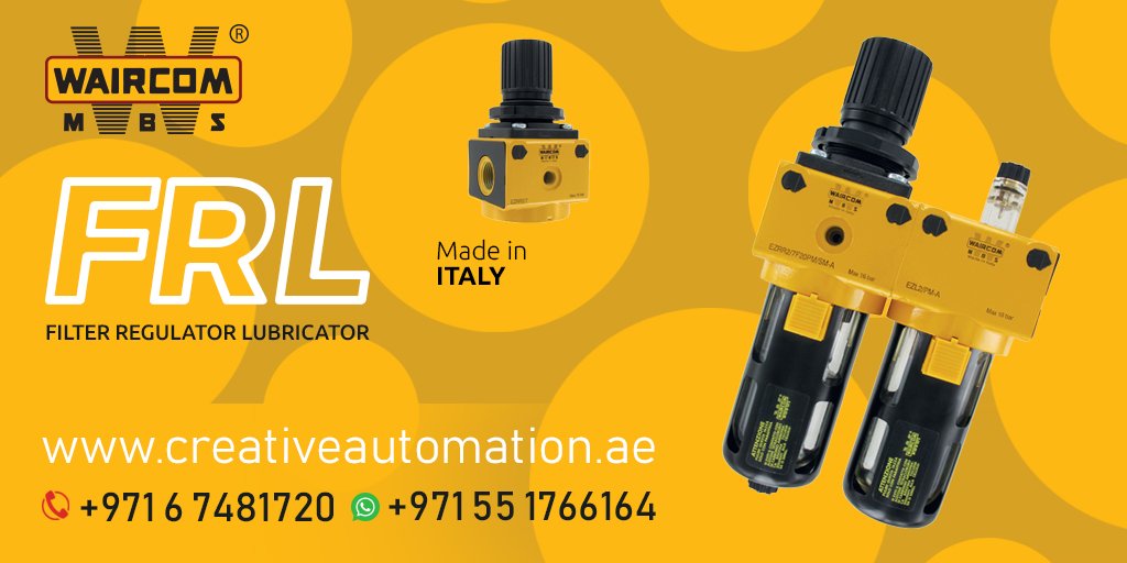 CreativeUAE3's tweet photo. one of today’s Italian leading companies specializing in the manufacture of pneumatic components for industrial automation.
#Waircom #FRL #Industrialautomation #creativeuae
https://t.co/48v8XicBUX https://t.co/uKwrlV5Ob4