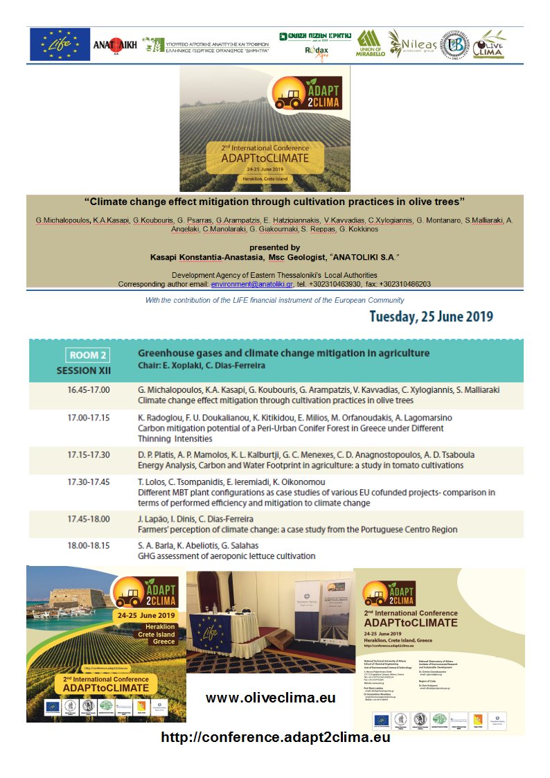 The <a href="/OliveClima/">Olive Clima LIFE</a> project in the "<a href="/LifeAdapt2clima/">LIFE_ADAPT2CLIMA</a> Conference.
