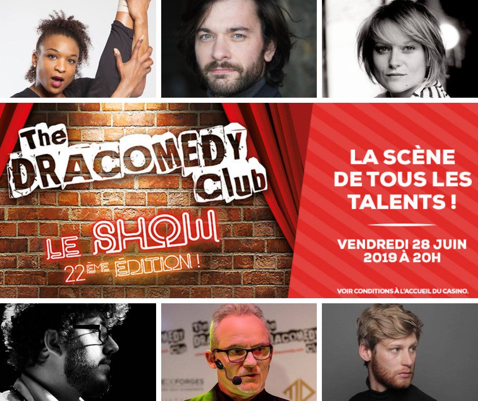 IDÉE DE SORTIE ✍️ 
Rendez-vous ce vendredi à 20h pour assister à la 22ème édition du Dracomedy Club au <a href="/Domaine_Forges/">Domaine de Forges</a> 😃  
De nombreux #talents vous attendent... #magie, #humour et #musique 😉