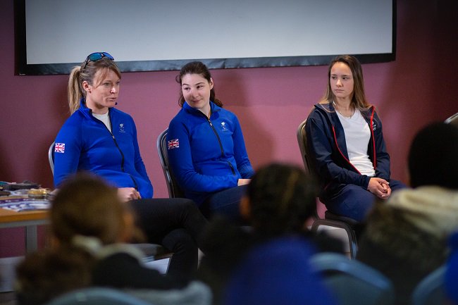 #ThrowbackThursday to this time last week at the launch of our #NationalSchoolsSnowsportWeek campaign at <a href="/Chill_Factore/">Chill Factore</a>. We're so pleased to have our ambassadors <a href="/mennaandjen/">Menna and Jen</a>, <a href="/Daisidaniels/">Daisi Daniels</a>, <a href="/EdDrake/">Edward Drake OLY</a> and partners <a href="/HalsburySki/">Halsbury Ski Trips</a> supporting this campaign. #NSSW #Snowsport