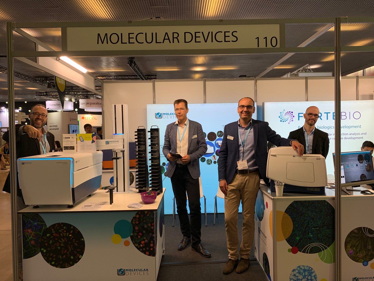 moldev's tweet image. It’s the last day of #SLASEurope2019! We’re excited to present our range of #microplatereaders ,#cellimaging and #3Dimaging systems to accelerate your research. Visit us and @ForteBio at booths 
101/110 and don&apos;t miss the poster on real time live cell assays #moleculardevices