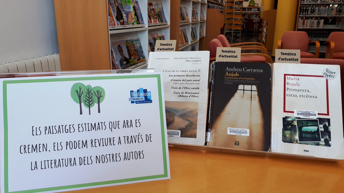 bibliomora's tweet photo. Llegint, reviureu aquests paisatges literaris estimats que ara cremen. Gràcies a @Llibresebrencs, @albertpujolm, @andreucarranza, @Blade_Desumvila, @replicanta_ , @bibliotequescat, @Ajmoradebre, @CERE_RIBERA, @RiberadEbreTur , @pepvivesBIB, @LauraBorras, @grau_nuria, @bassa1903 https://t.co/AU3Tlj0b5X
